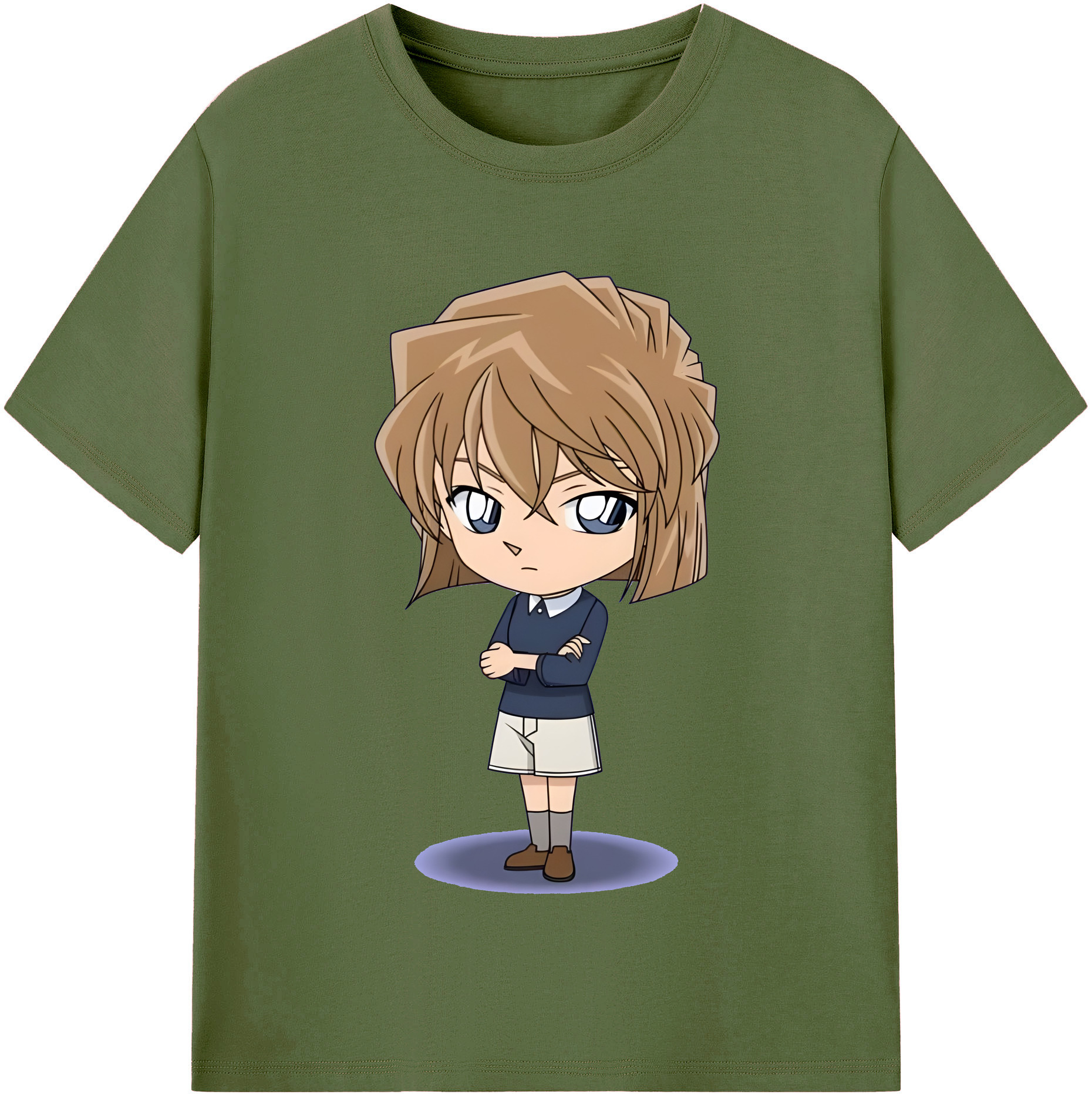 （画像用） 名探偵コナン 灰原 哀 はいばら あい Detective Conan Anita Hailey、Vi Graythorn Haibara Ai 綿100％半袖Tシャツ（フロントプリント）